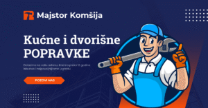 Majstor Komšrija Betoniranje staza, terasa i temelja za šupe Popravke vrata i prozora popravke boleč leštane Silikoniranje kuhinja i kupatila Sitne električarske intervencije Montaža veš mašina, bojlera i sudomašina